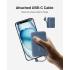 Belkin BoostCharge power bank 10000mAh, portable power bank with integrated cable PD 20W, fast charge USB-C power delivery, power bank fast charging for iPhone 16 series, iPad Pro, Galaxy S24 and more - Blue